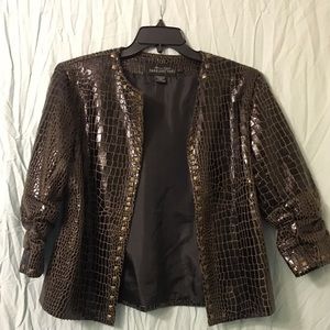 Donna Salyers' Fabulous-Furs 3/4 sleeve Jacket: L