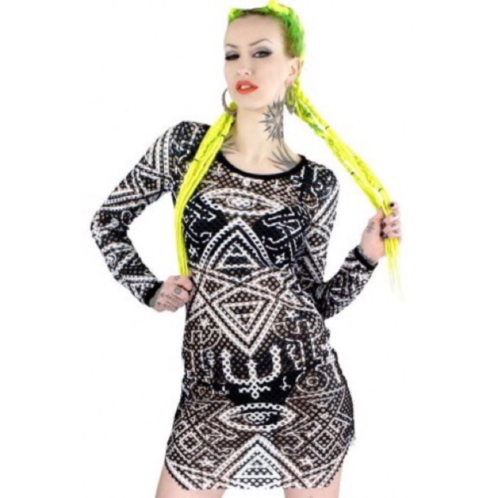 KILLSTAR thelema net dress