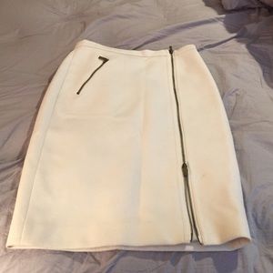Cream wool silk lined J.Crew pencil skirt