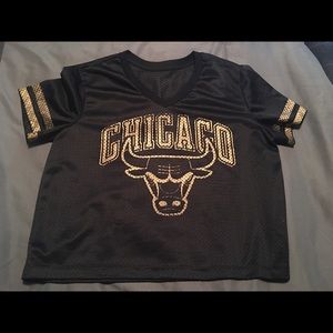 Chicago bulls crop top jersey