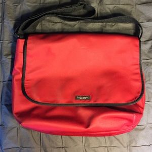 Kate Spade Red Nylon Messenger bag.
