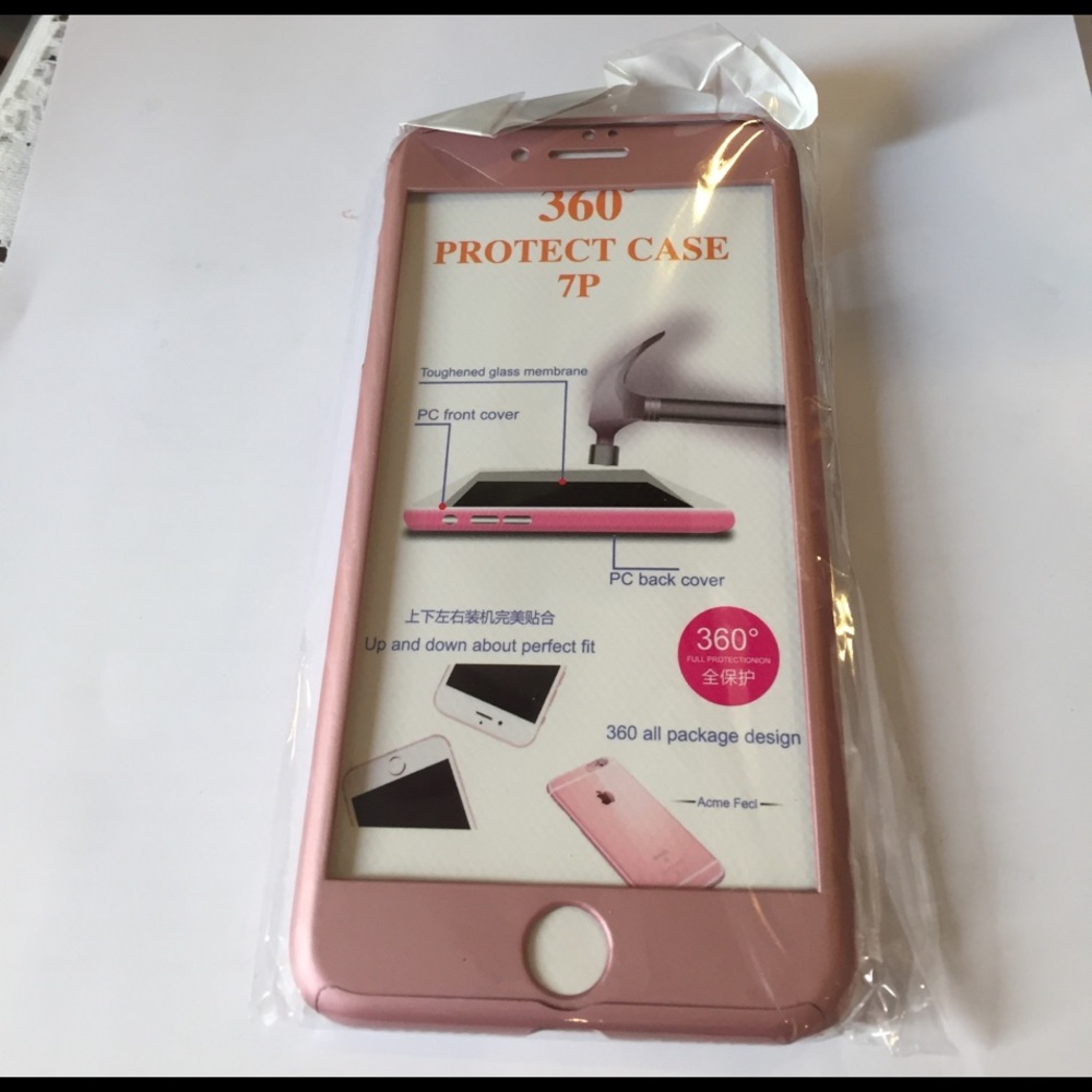 iPhone 6/6s/7 plus 360 case  + tempered glass