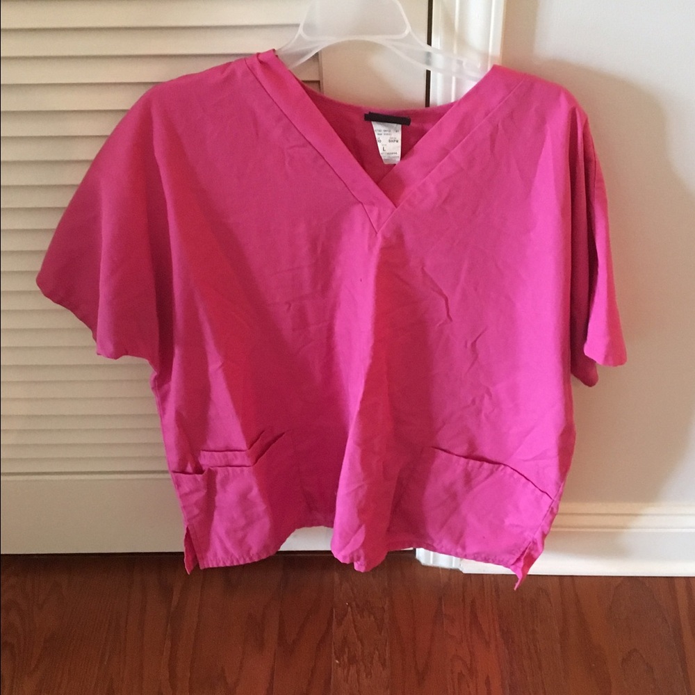 Pink scrub top