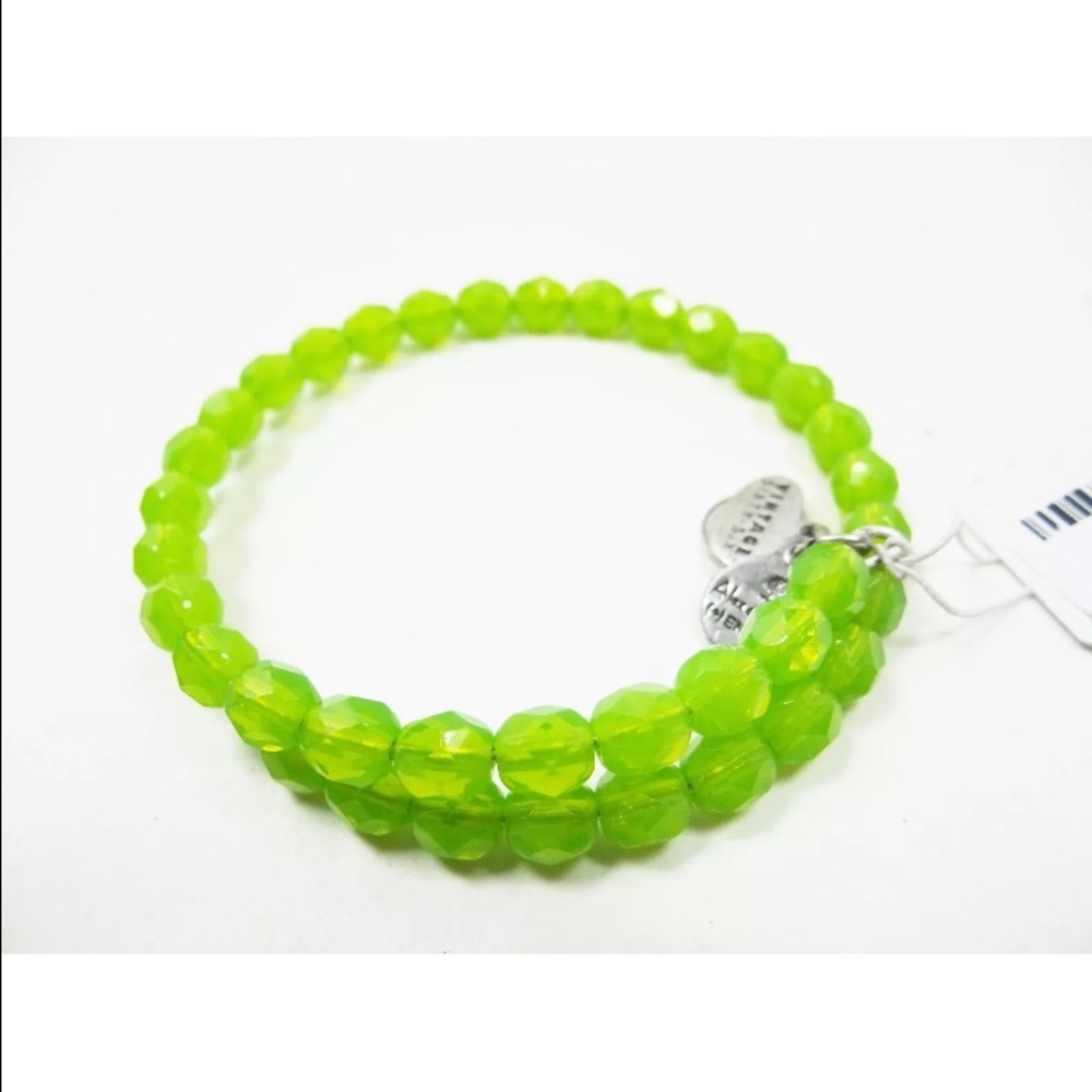 Alex and Ani Bohemian jewel palm green wrap