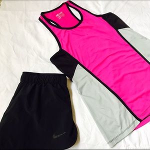 Hot Pink/Black Workout Tank
