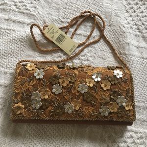 Valerie Stevens Gold Beaded Evening Bag Style68040