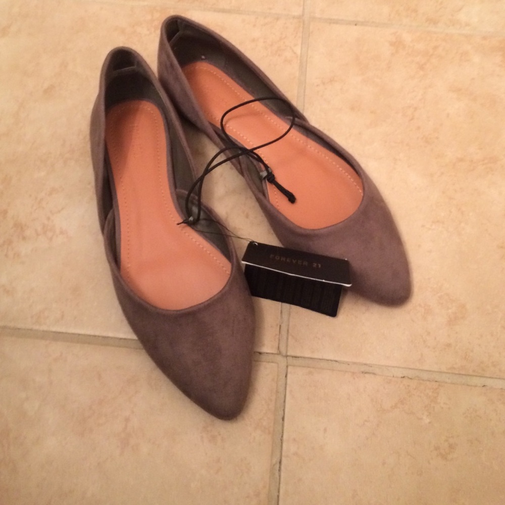 Brand new suede flats