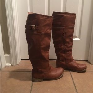 Brown tall boots