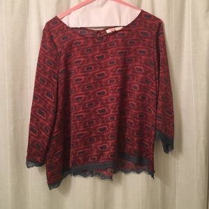 Slightly cropped Lush blouse