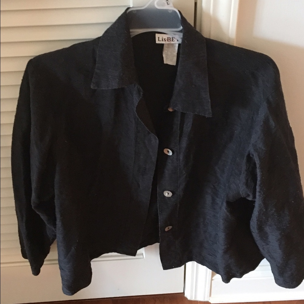 Black buttoned up blouse