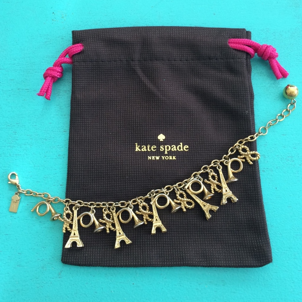 Pardon my French Kate Spade Charm Bracelet