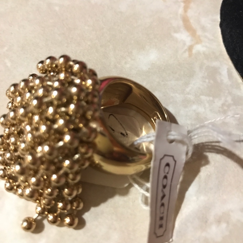 Coach Ring size 7 Gold plated