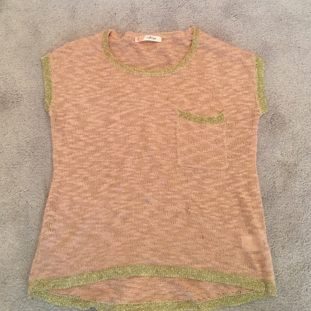 Pink knit top