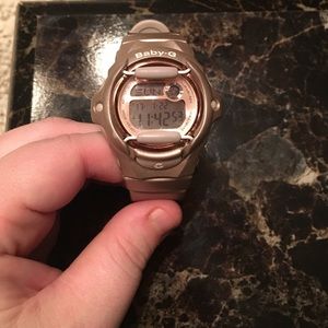 Tan/ Rose Gold Baby G watch