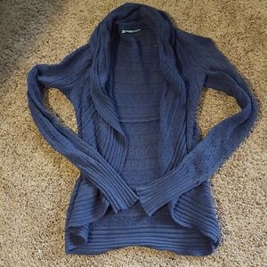 Navy fly-away crochet cardigan??
