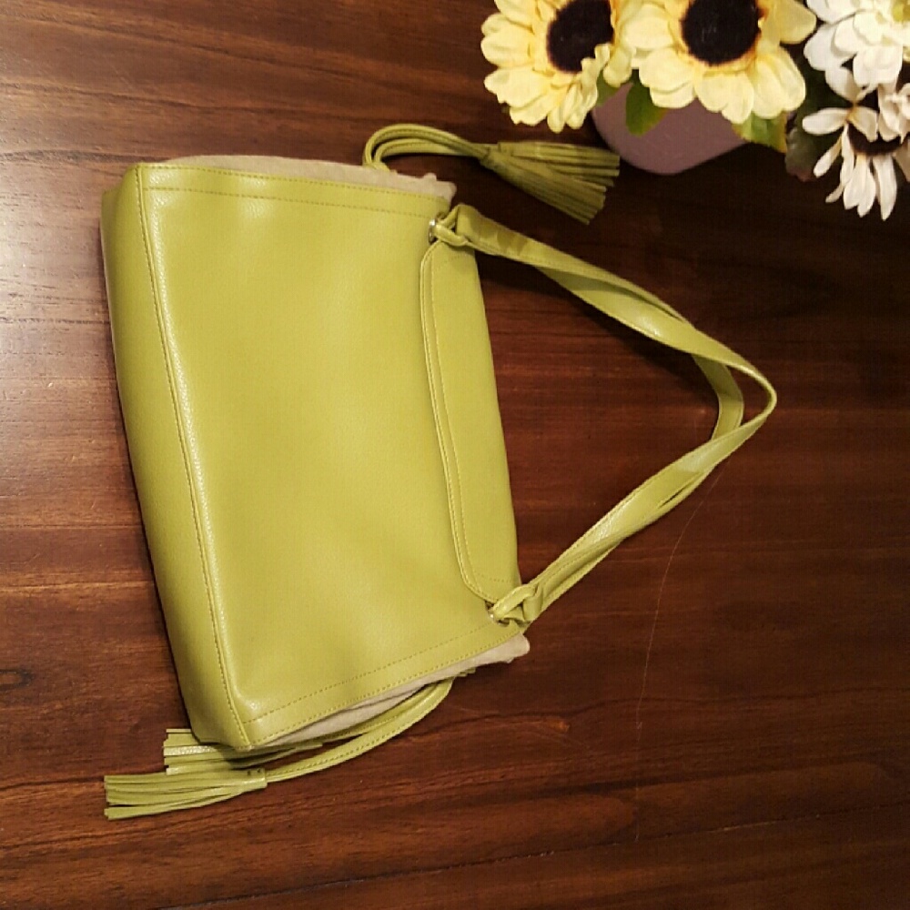 Green leather with suede side purse - Picture 4 of 4