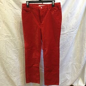 Red velvet jeans by Jones New York in size 14