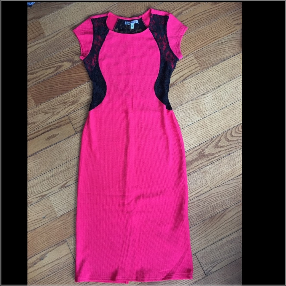 Hot Pink Midi Bodycon Dress