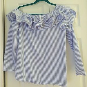 One shoulder ruffle top