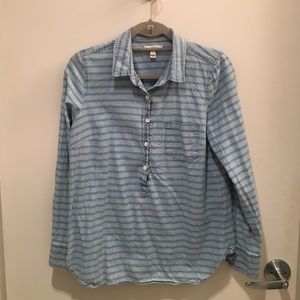 J. Crew Striped Chambray Shirt