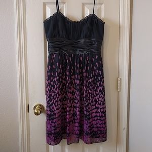 Spaghetti strapped black cocktail dress