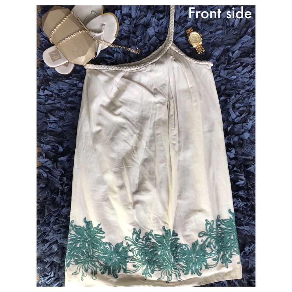 BCBGen Asym 1 Shoulder Dress w/ Embroidery