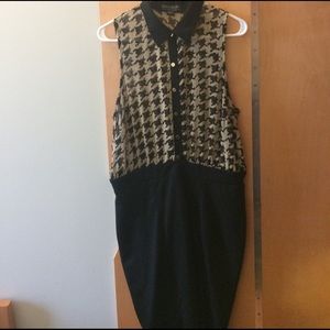 F21+ Black and Tan dress.