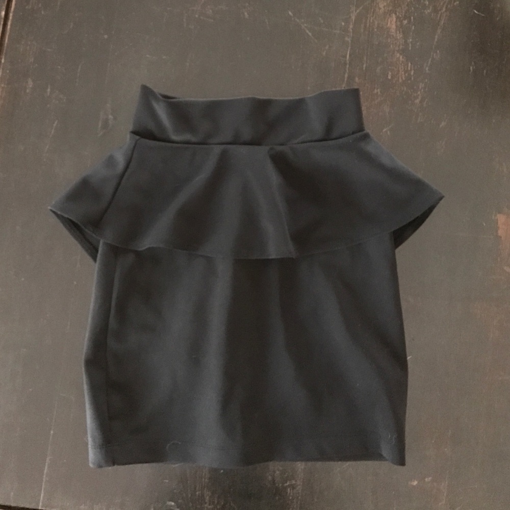 ASOS black peplum skirt