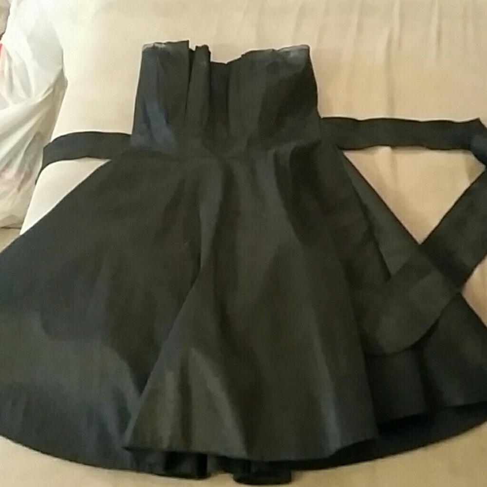 Black taffeta dress