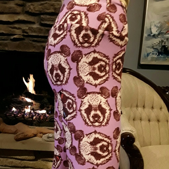 Lularoe Unicorn Rare Bear leggings - Picture 2 of 4