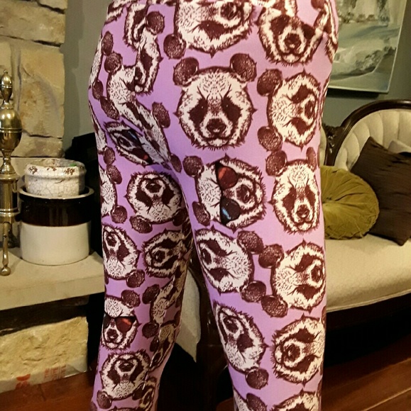 Lularoe Unicorn Rare Bear leggings - Picture 3 of 4