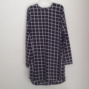 Boohoo B&W Grid Dress