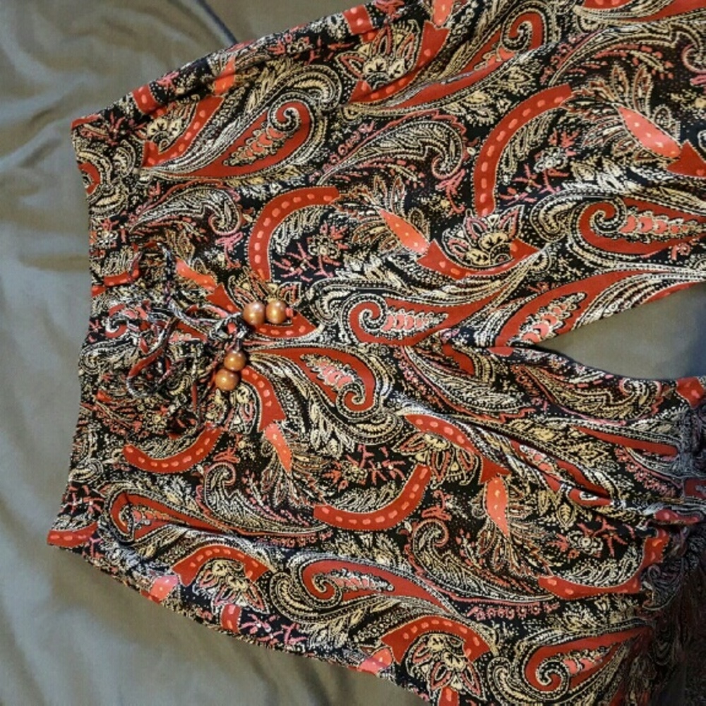 Paisley print palazzo pants!