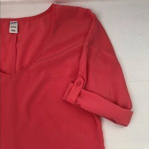 Pink V-neck Tunic | Size XS