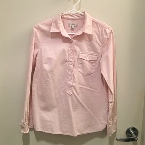 J. Crew Pink and White Stripe Blouse