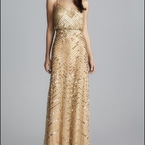 Adrianna Papell Gold Dress