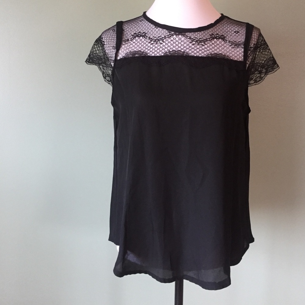 black top with lace