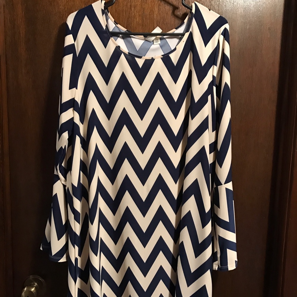 Navy and Cream Dress/Tunic