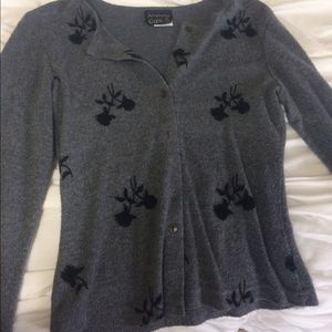 Gray Flower Sweater