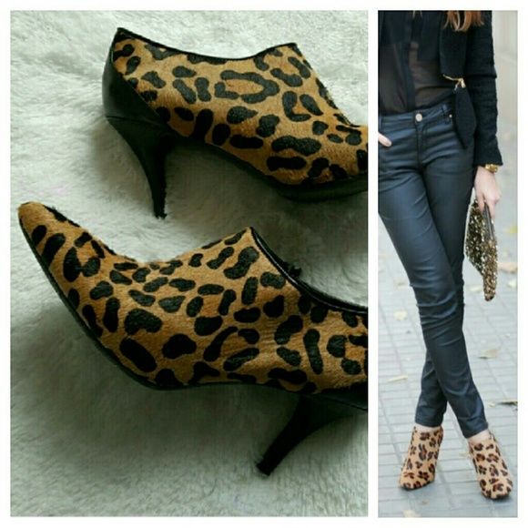 Calvin Klein Shoes - {Calvin Klein} Pointy Heeled Calf Hair Booties