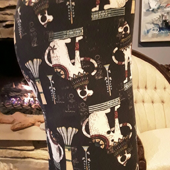 Lularoe Unicorn Rare Egyptian Royal Cat leggings - Picture 3 of 4