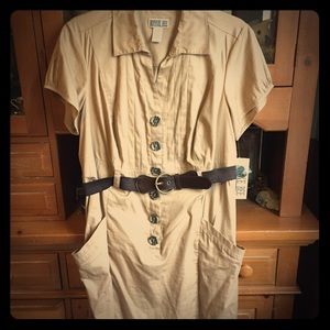 Khaki Shirt Dress Robbie Bee