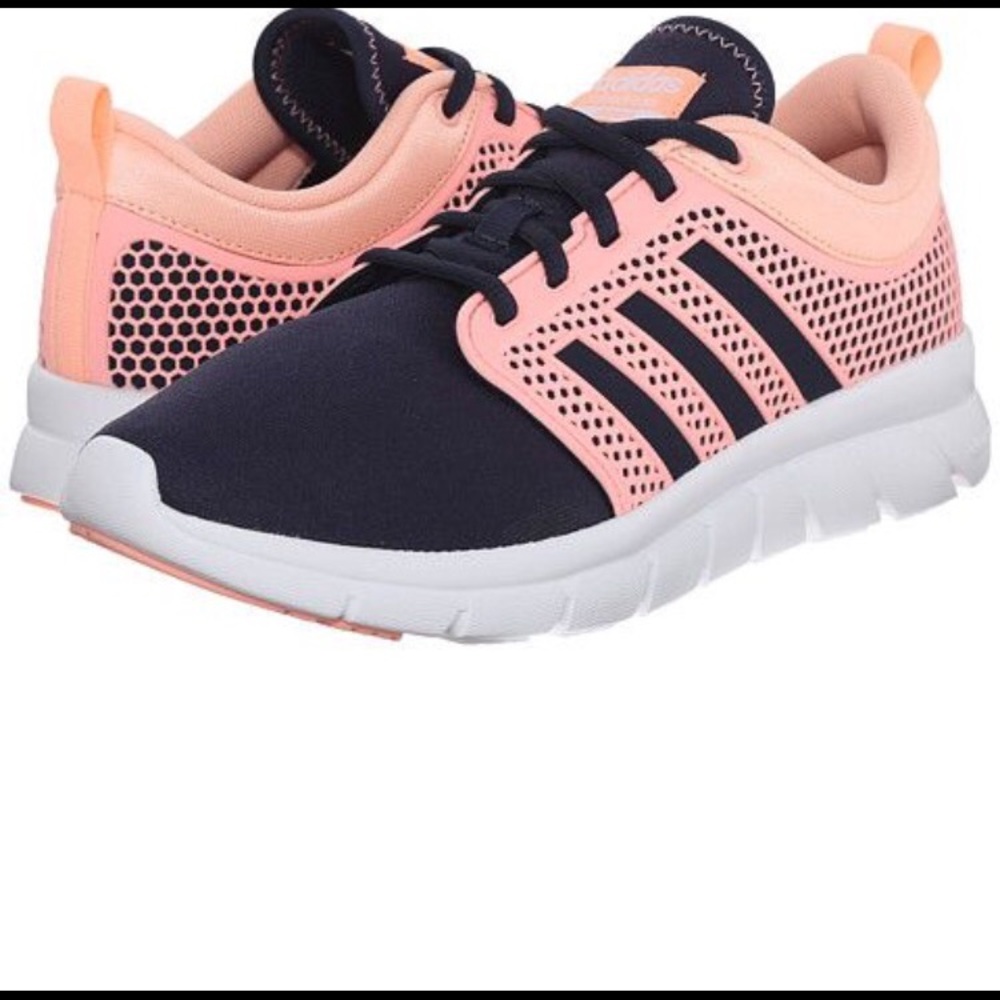 Adidas NEO cloudfoam sneaker sz 9.5 navy/orange
