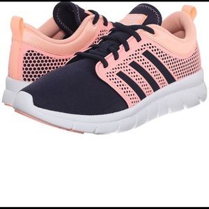 Adidas NEO cloudfoam sneaker sz 9.5 navy/orange