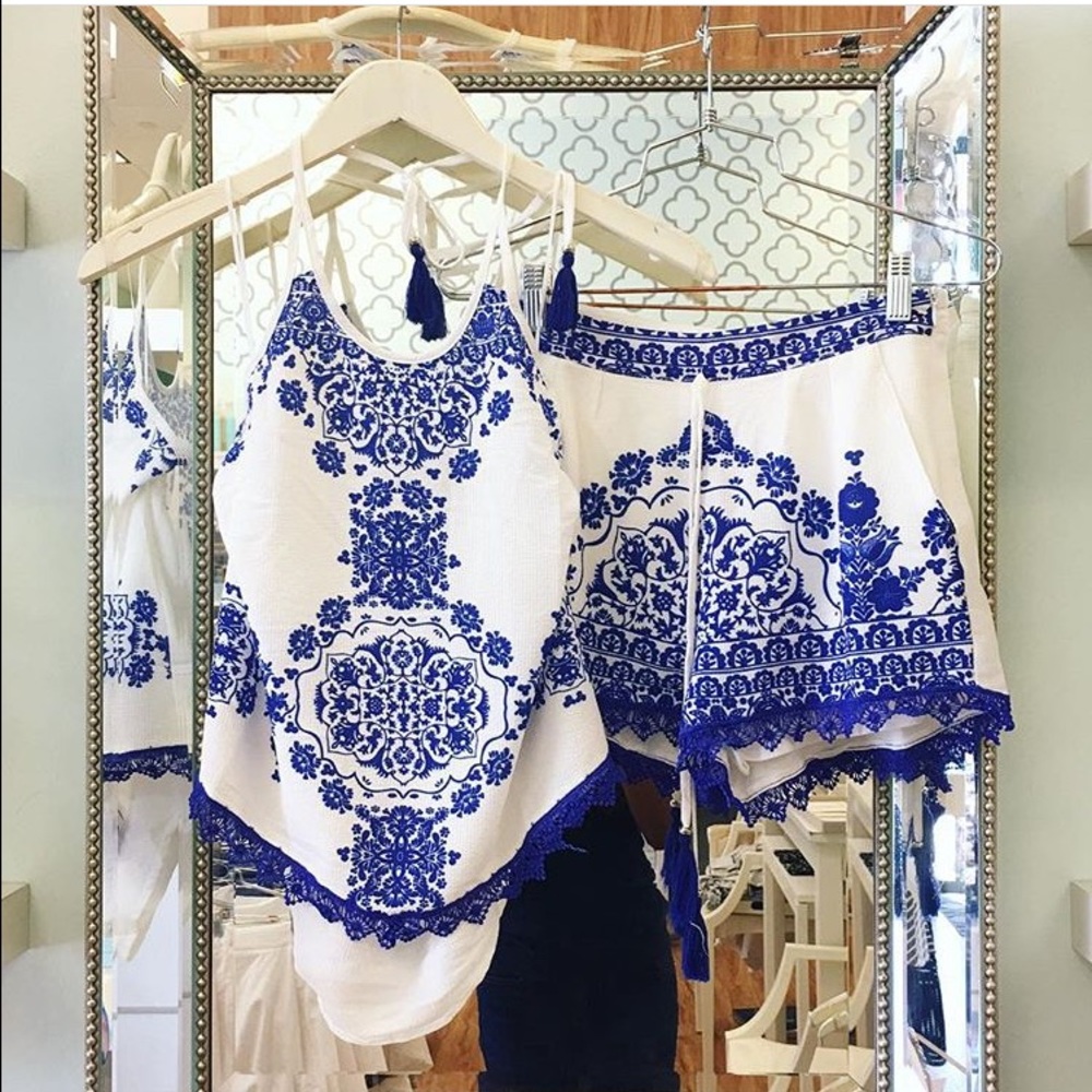 Super cute blue boho set!!