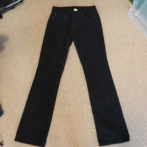 J. Crew black straight leg chords