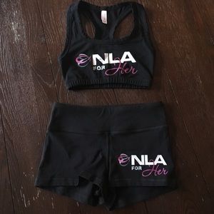 Sports Bra & Spandex Shorts - NLA For Her