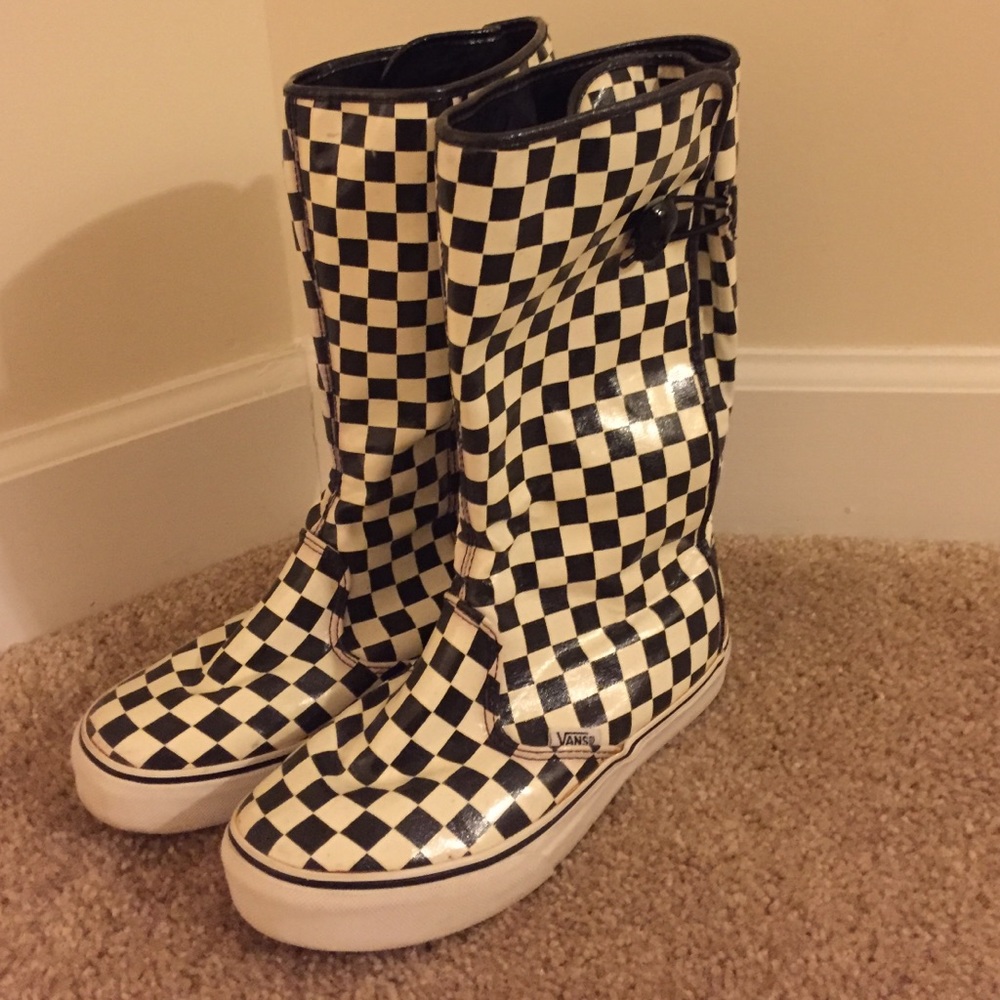 Vans checkered rain boots
