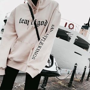 fear of god cream hoodie