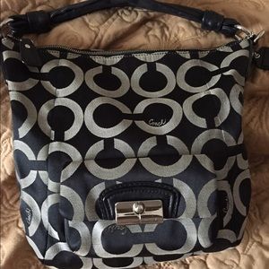 Coach Black Kristen Signature Op Art